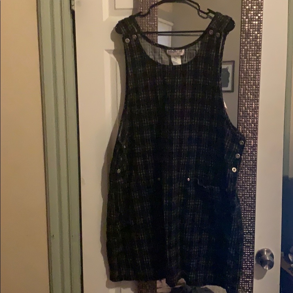 Vintage Plaid Corduroy Jumper!